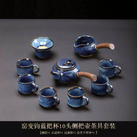Jun Kiln Side-Handle Teapot Tea Set