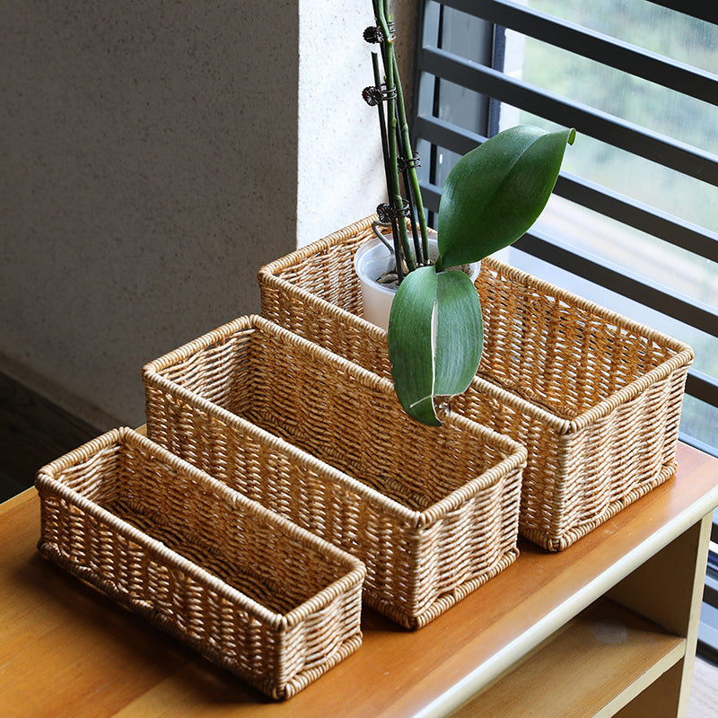 Round Rattan Storage Basket