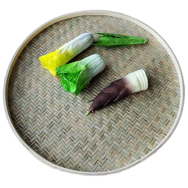 Green Bamboo Round Drying Tray