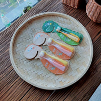 White Bamboo Round Tray