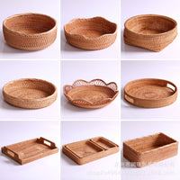 Handwoven Rattan Snack Basket