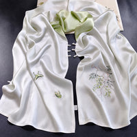 Mulberry Silk Embroidered Qipao Shawl